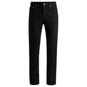 Slim-fit jeans in black stretch denim