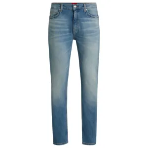 Slim-fit jeans in mid-blue stretch denim