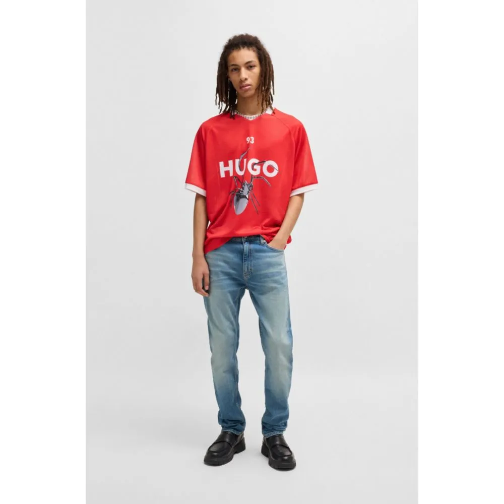 Slim-fit jeans in mid-blue stretch denim