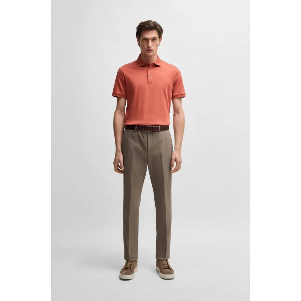 Slim-fit trousers in cotton, cashmere and stretch