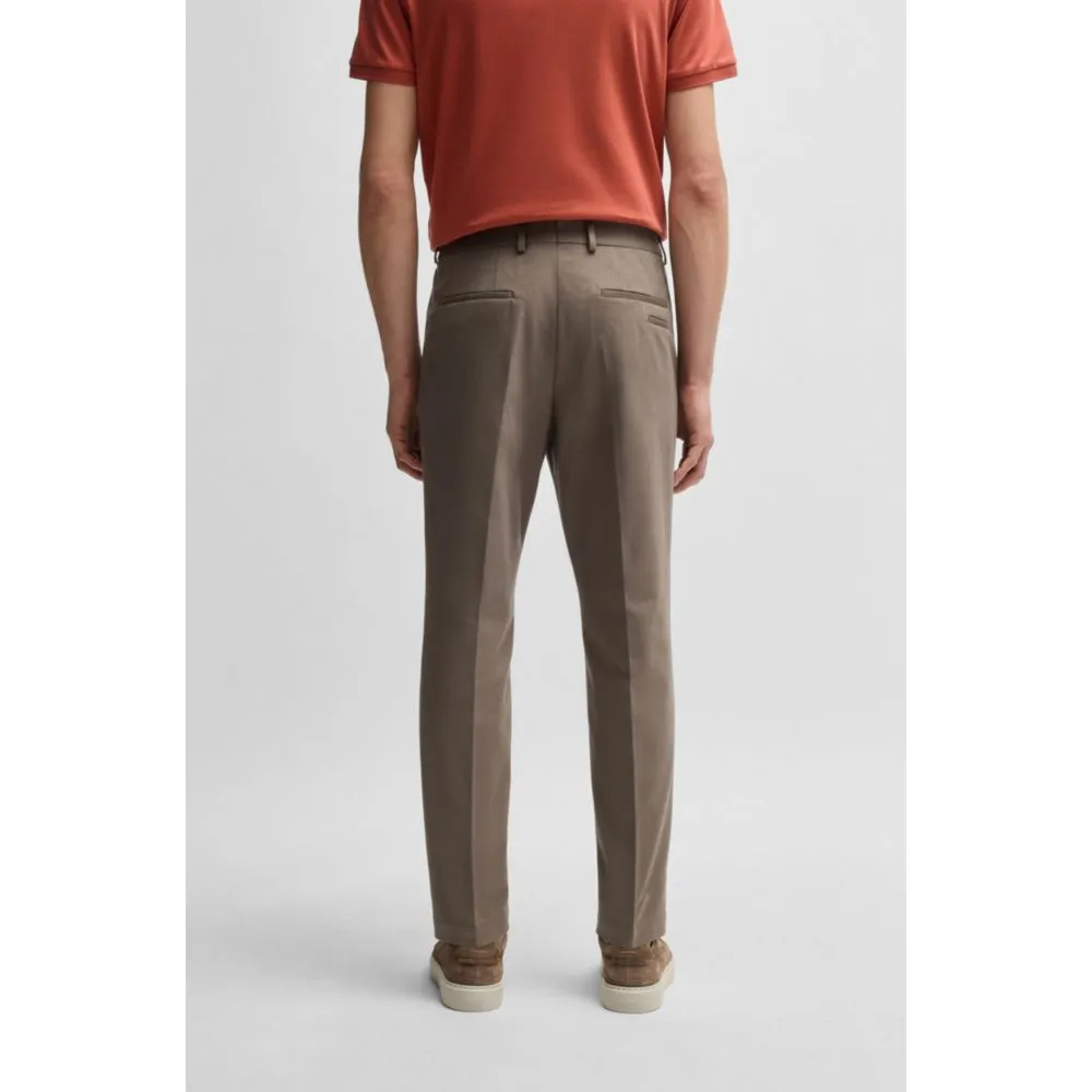 Slim-fit trousers in cotton, cashmere and stretch