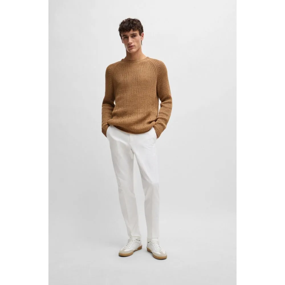 Slim-fit trousers in cotton