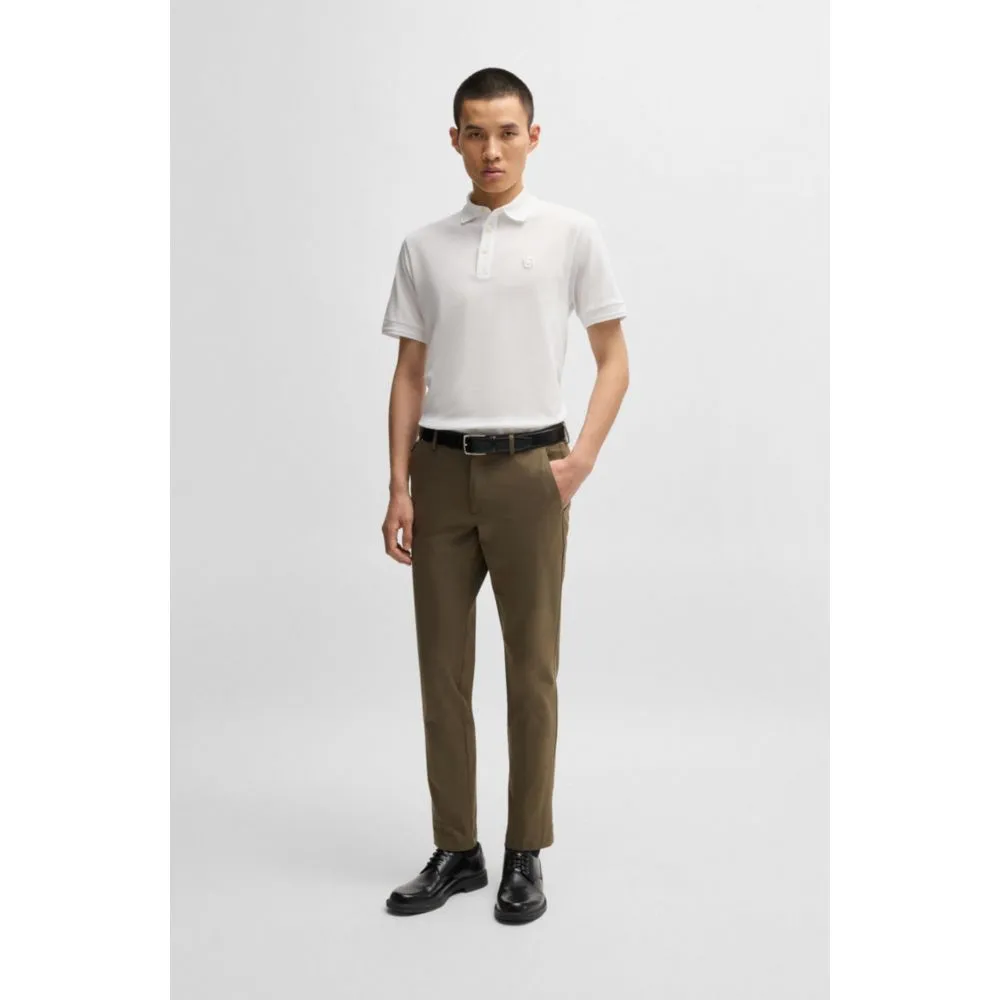 Slim-fit trousers in stretch cotton