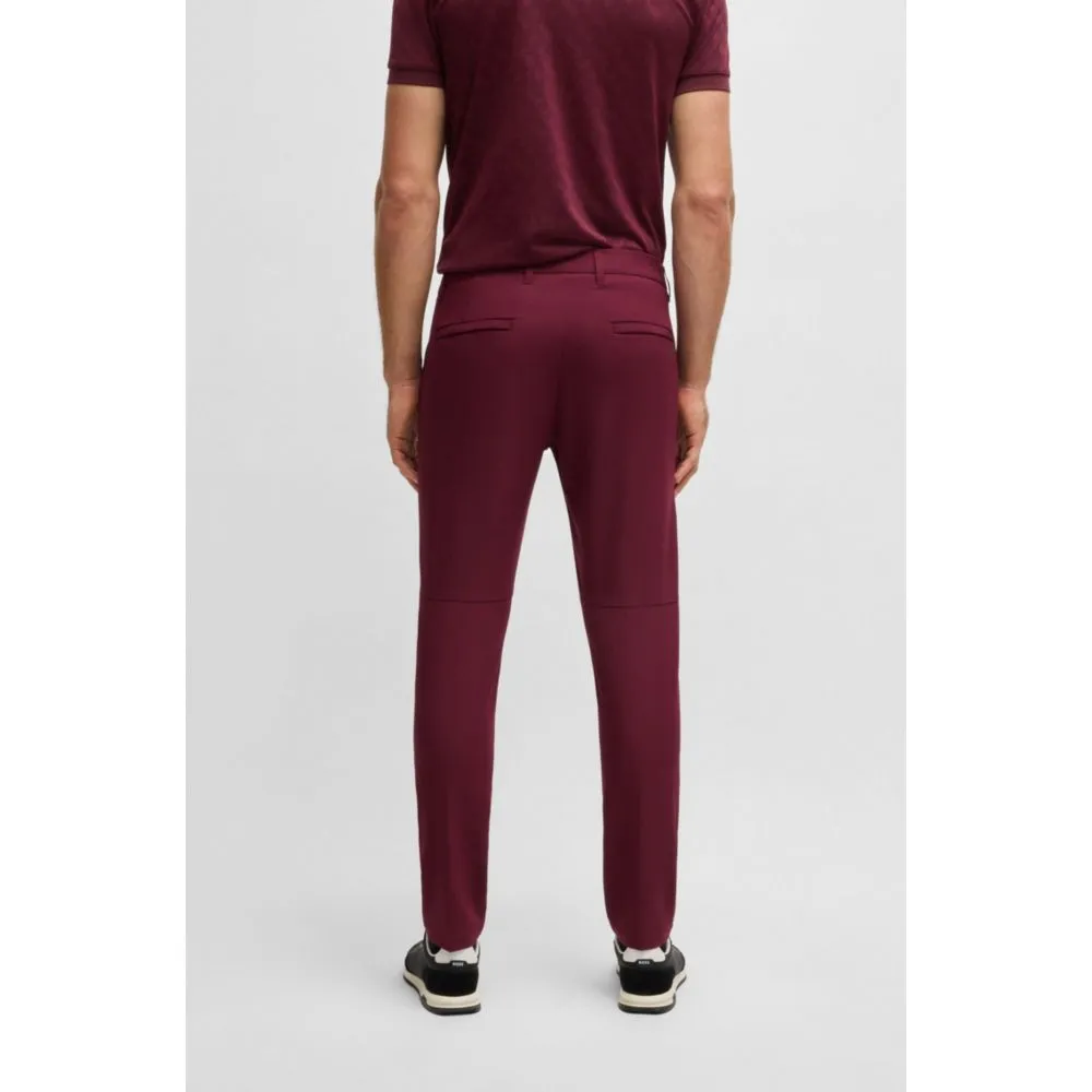 Slim-fit trousers in water-repellent stretch fabric