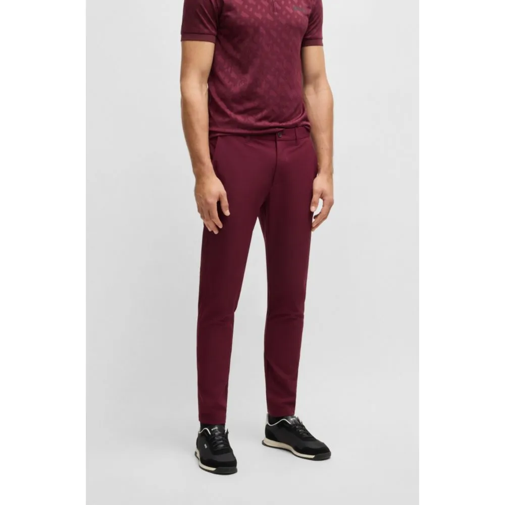Slim-fit trousers in water-repellent stretch fabric