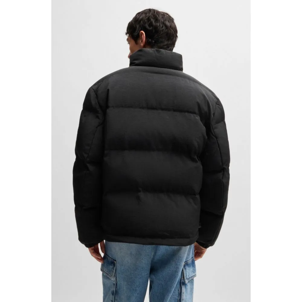 Slim-fit water-repellent puffer jacket with logo label