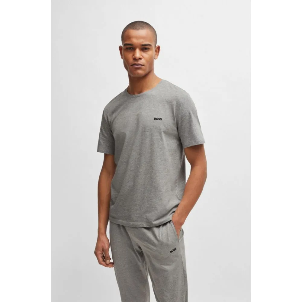 Stretch-cotton regular-fit T-shirt with logo detail