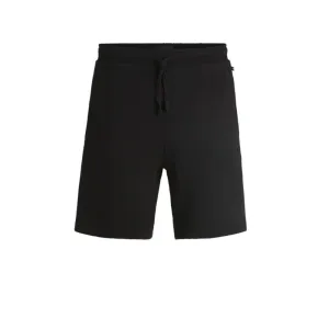 Stretch-jersey pajama shorts with embroidered logo
