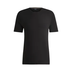 Stretch-jersey pajama T-shirt with embroidered logo