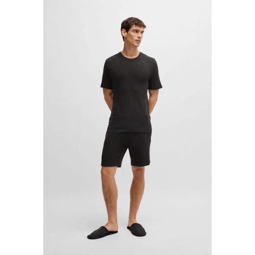 Stretch-jersey pajama T-shirt with embroidered logo