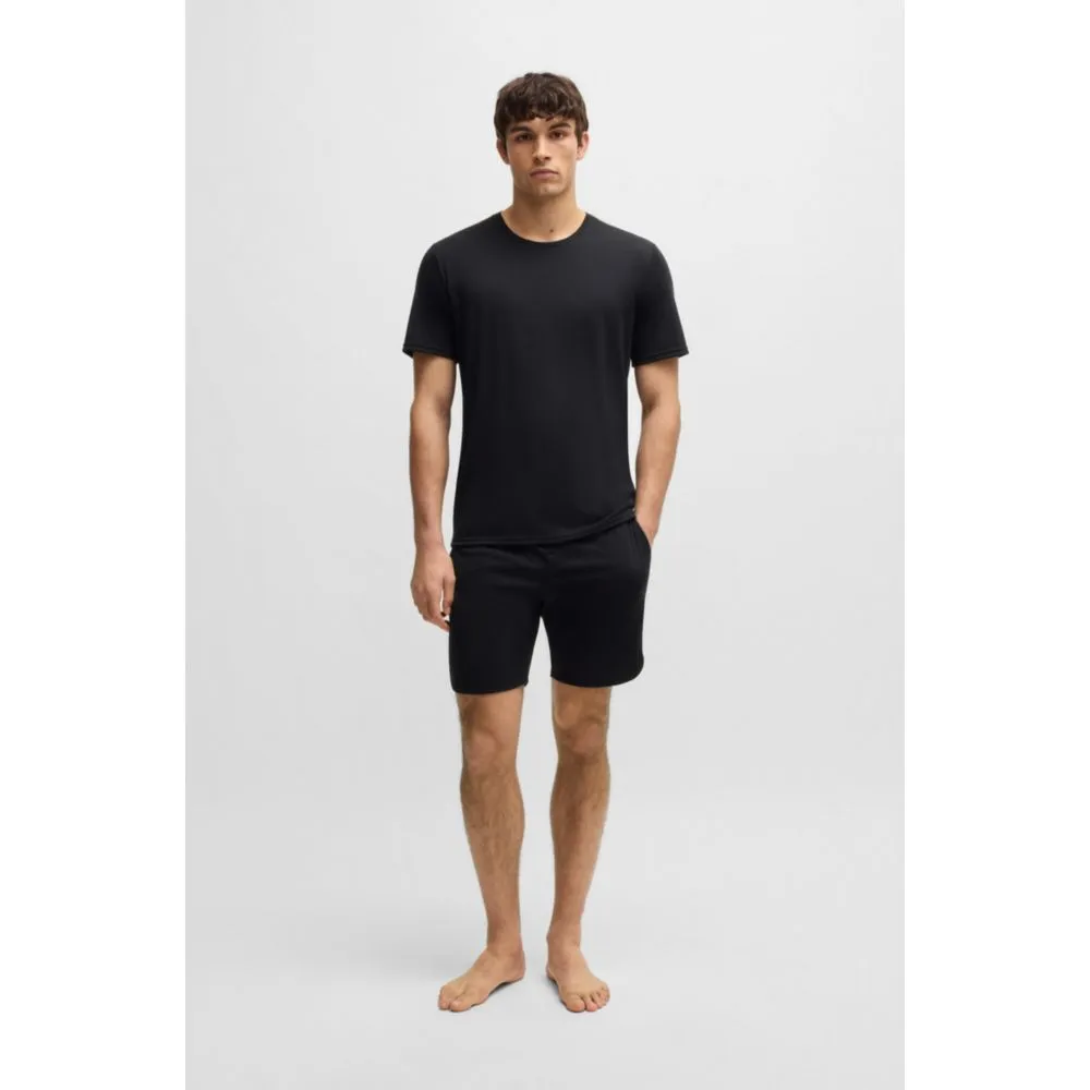 Stretch-jersey pajamas with overlock stitching