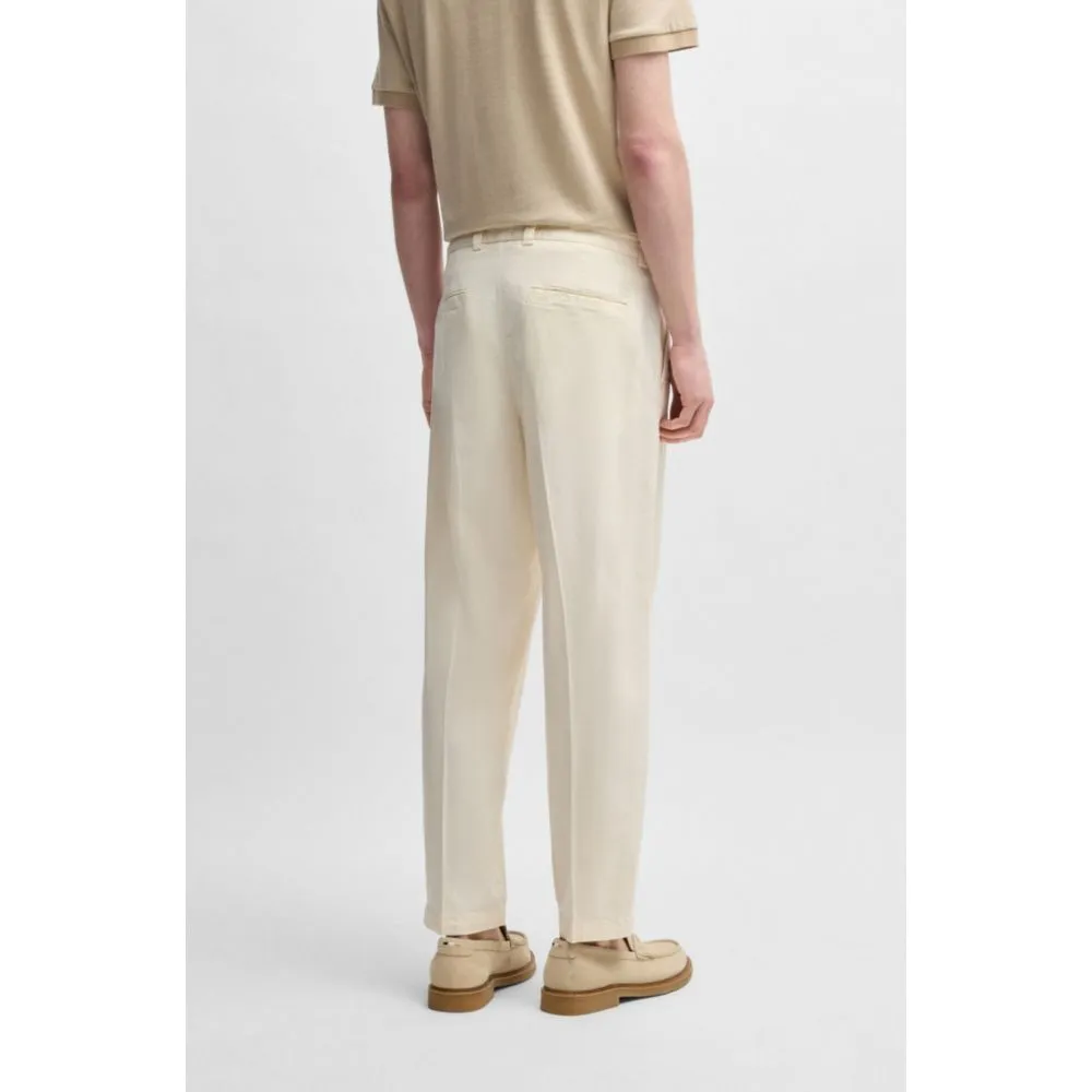 Tapered-fit trousers in stretch twill