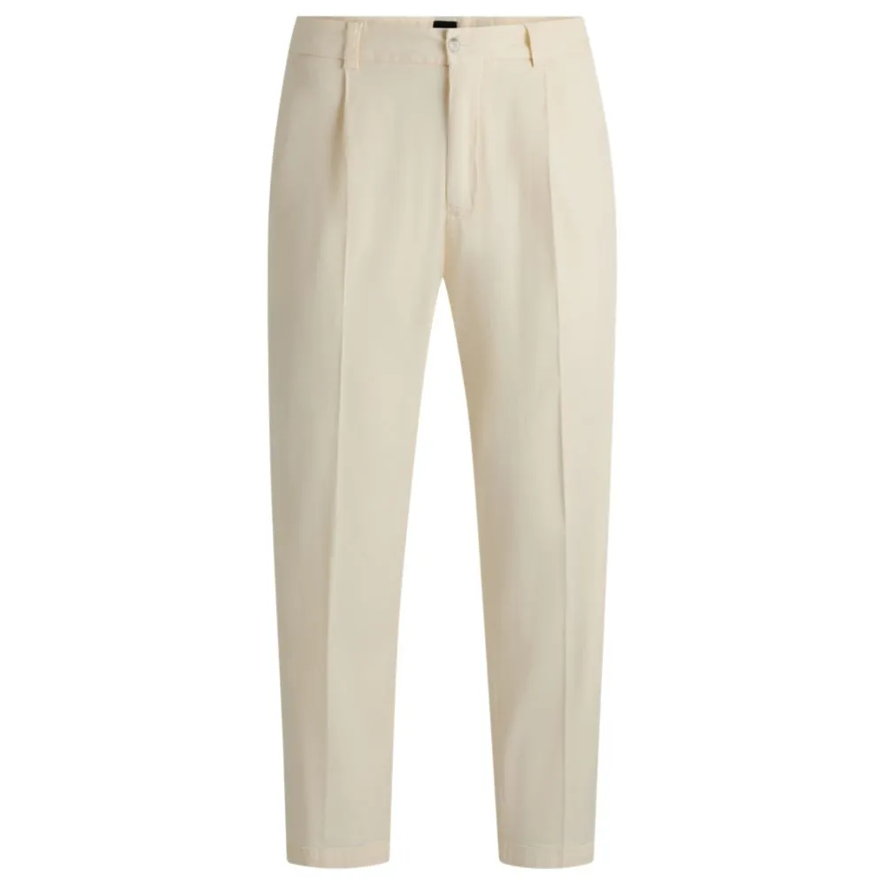Tapered-fit trousers in stretch twill