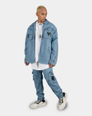 The Anti Order LA Champion Denim Joggers Light Blue/Black