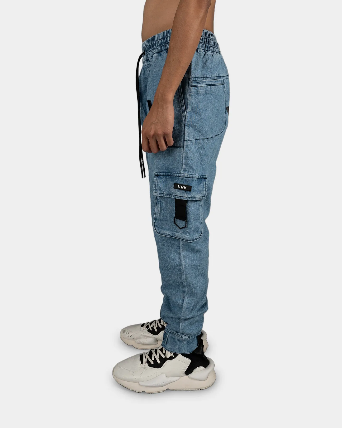 The Anti Order LA Champion Denim Joggers Light Blue/Black