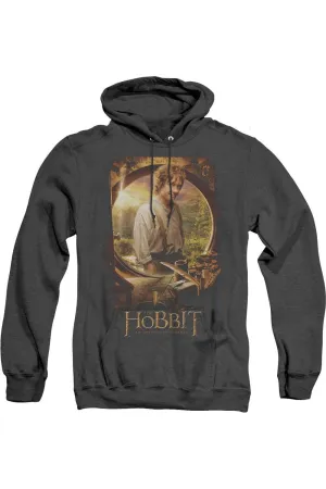 The Hobbit Bilbo Poster Adult Heather Hoodie / Hooded Sweatshirt