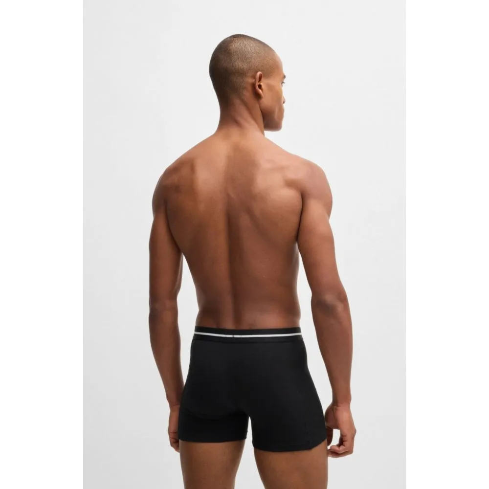 Three-pack of stretch-cotton boxer briefs with logo
