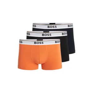 Three-pack of stretch-cotton trunks with logo waistbands