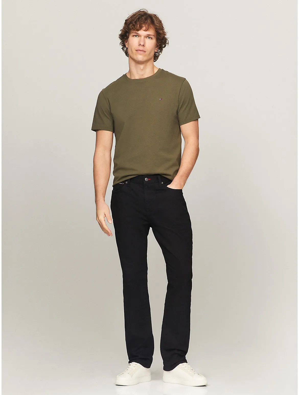 Tommy Hilfiger Men's Black Straight Fit Jean