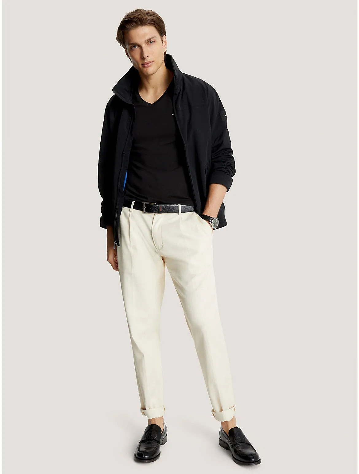 Tommy Hilfiger Men's Solid V-Neck Slim Fit T-Shirt