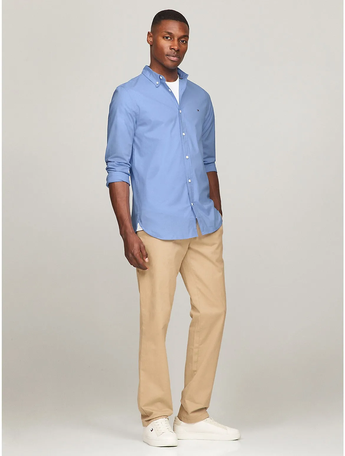 Tommy Hilfiger Men's THFlex Slim Fit Poplin Shirt