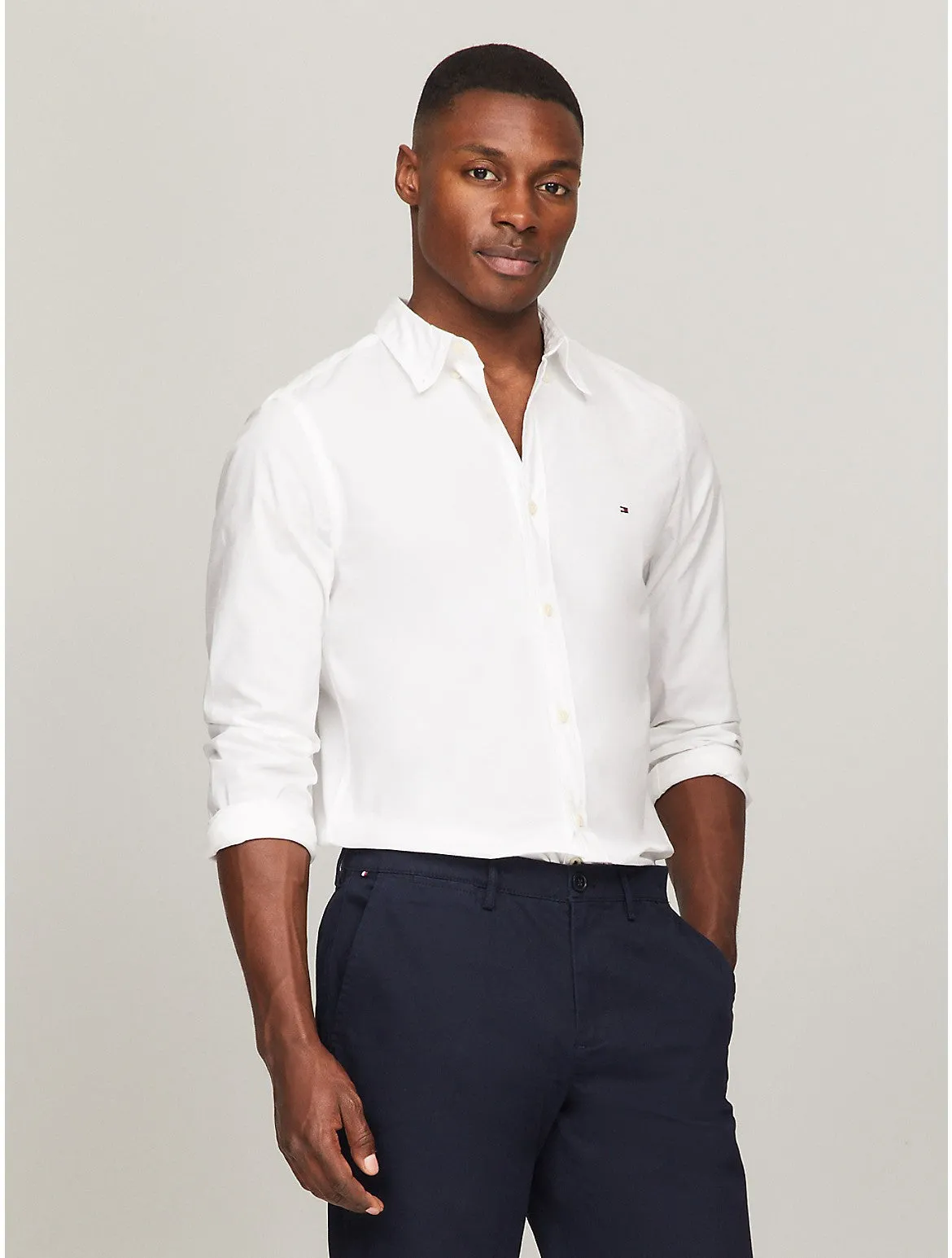 Tommy Hilfiger Men's THFlex Slim Fit Poplin Shirt