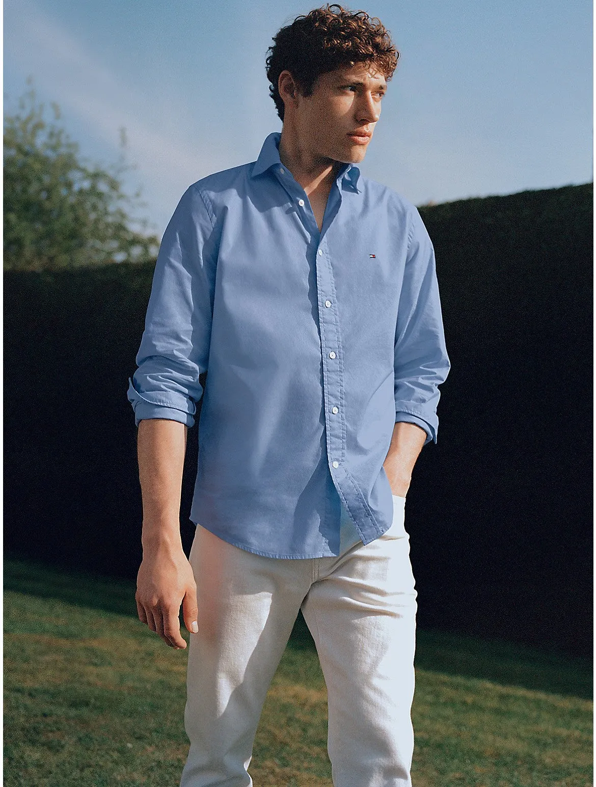Tommy Hilfiger Men's THFlex Slim Fit Poplin Shirt