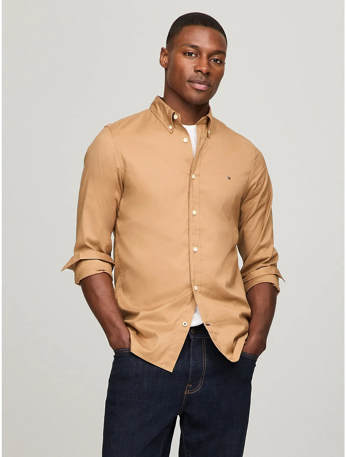 Tommy Hilfiger Men's THFlex Slim Fit Poplin Shirt