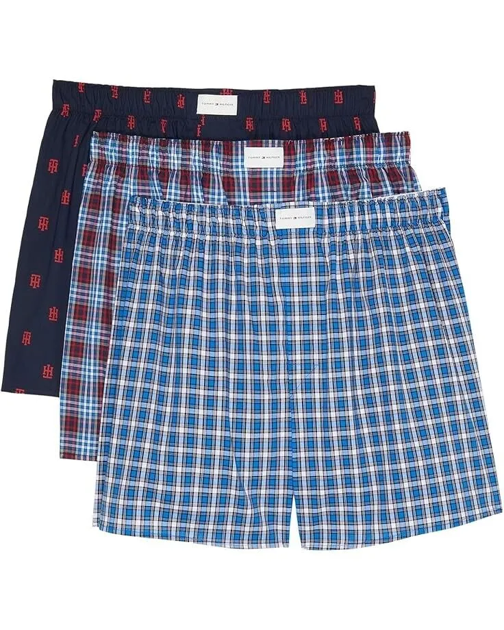 Tommy Hilfiger Underwear Men's 2XL Multi Cotton Elastic Waist (3-Pack) ERK587