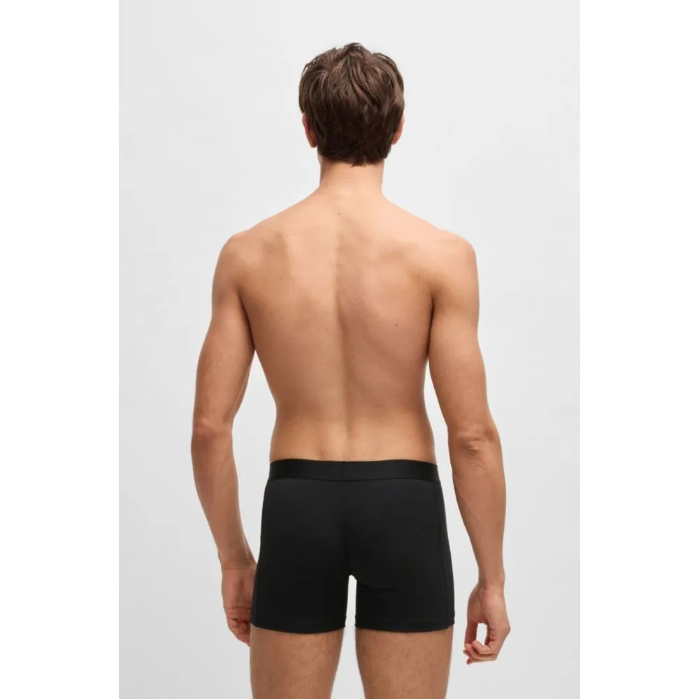 Two-pack of stretch-cotton boxer briefs with logo waistbands