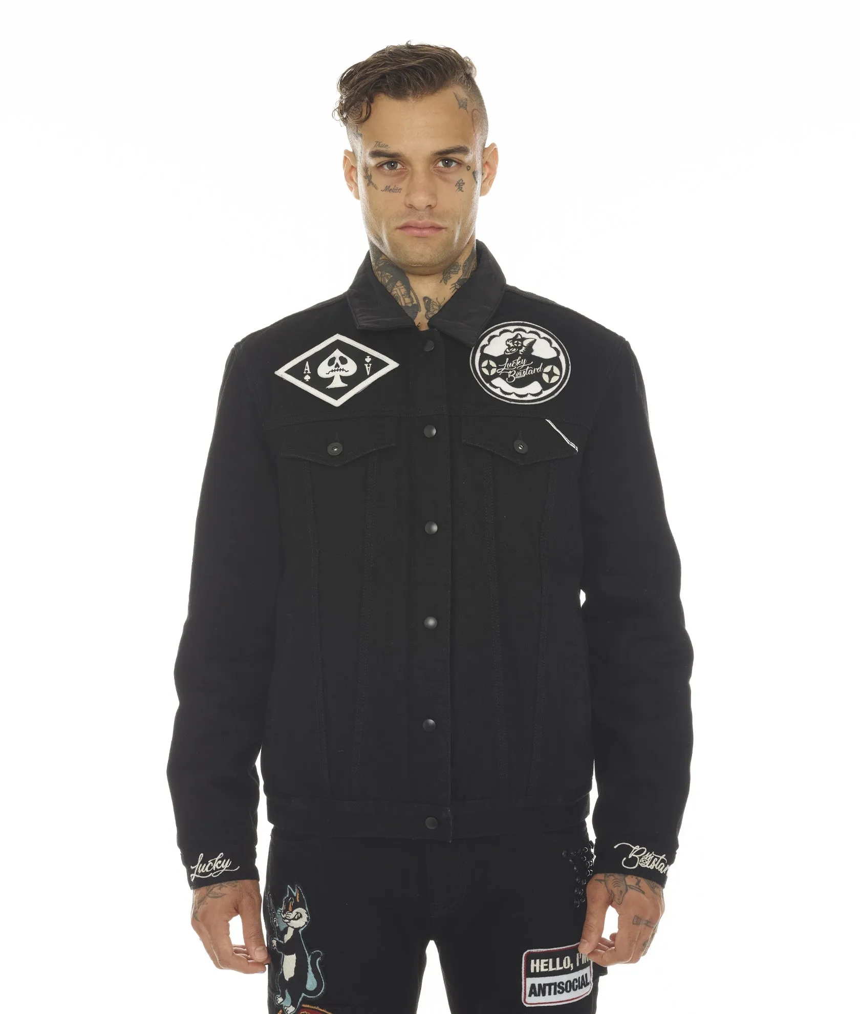 TYPE II LUCKY BASTARD REVERSIBLE JACKET IN BLACK