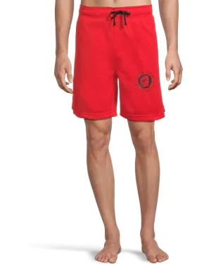 UFC Basic Workout Shorts Mens Small Red 8" Inseam Drawstring Waist Active JDM240