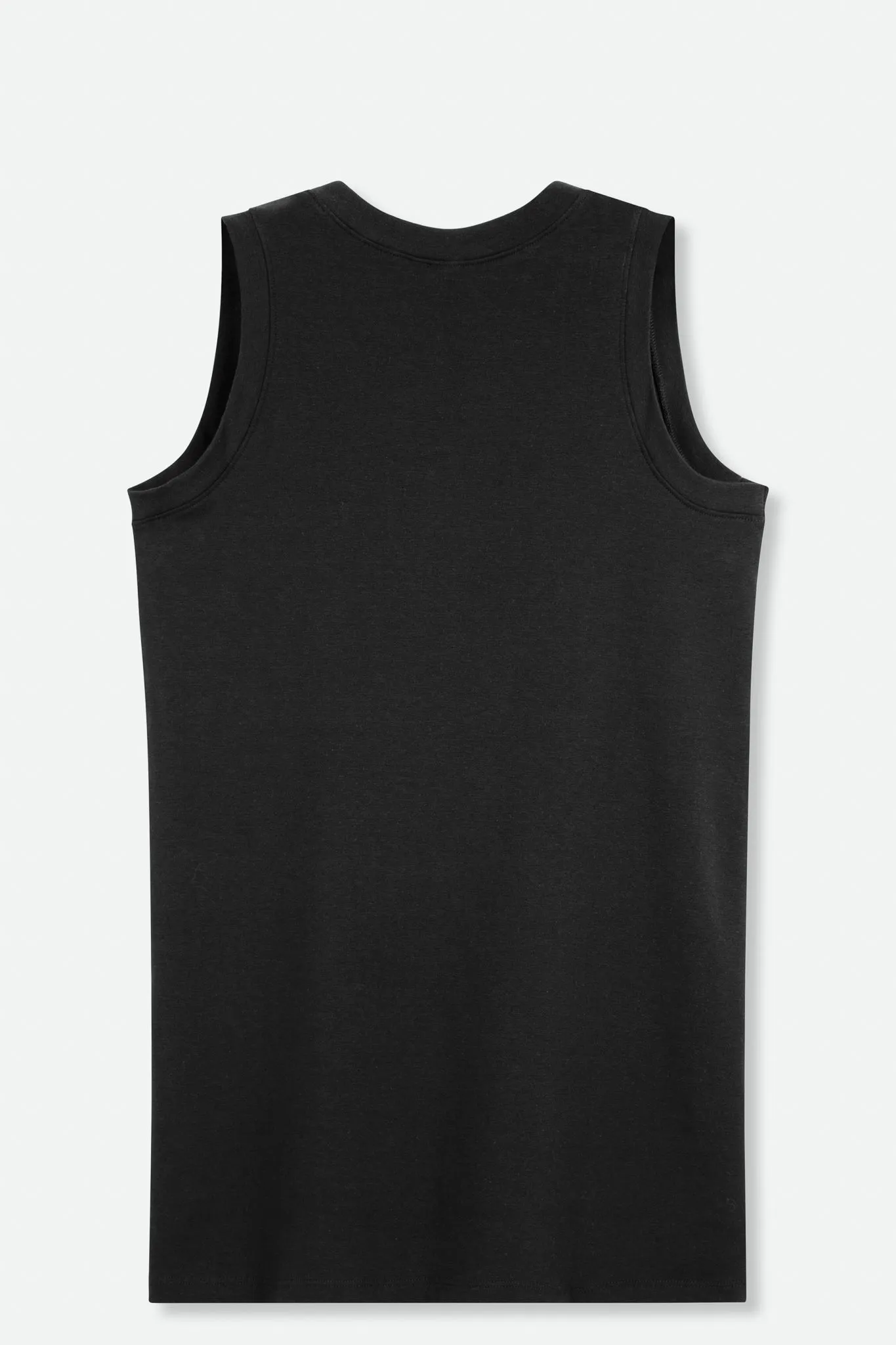 V-NECK MUSCLE TANK IN PIMA COTTON STRETCH