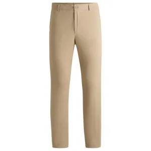 Washable formal trousers in stretch seersucker fabric