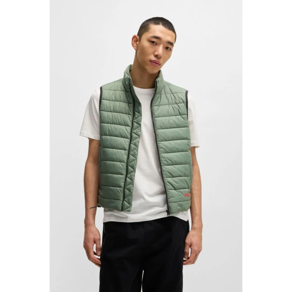 Water-repellent slim-fit gilet with logo detail