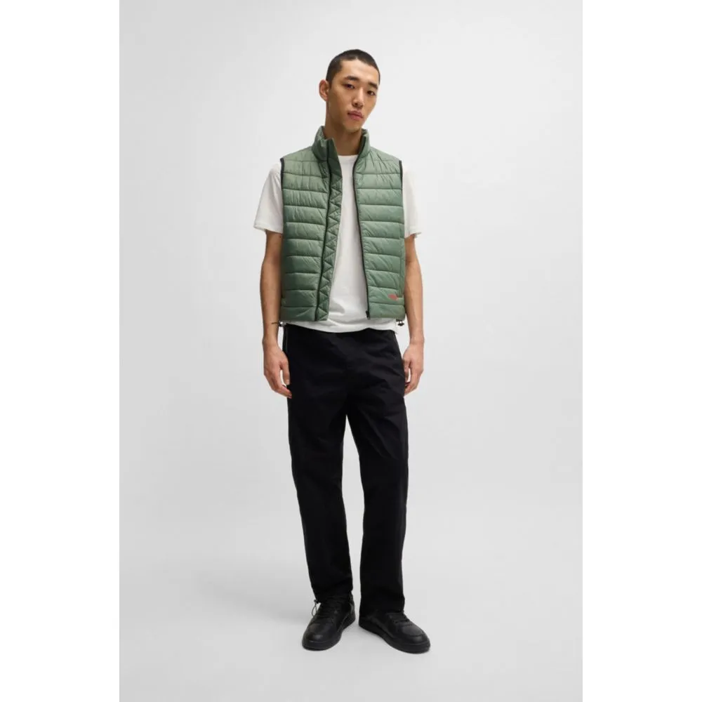 Water-repellent slim-fit gilet with logo detail