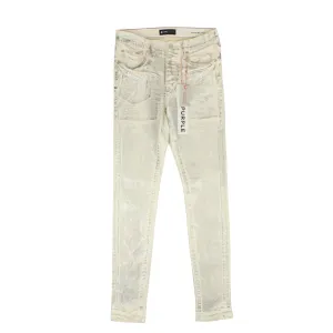 White WHITE X RAY IRIDESCENT WAVE FOIL Jeans