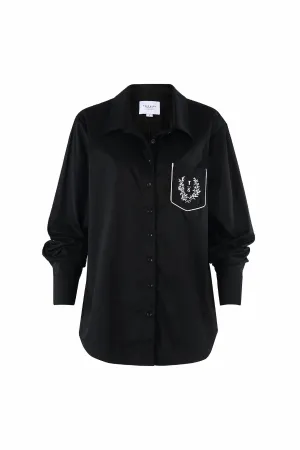 Women's The Crest Boyfriend Shirt In Black