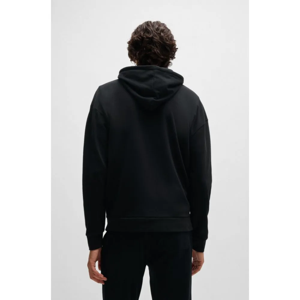 Zip-up hoodie with seasonal logo print