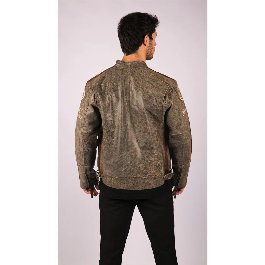Zipped Biker Leather Jacket