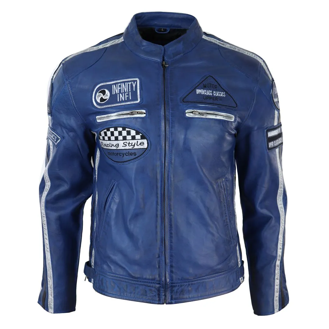 Zipped Biker Leather Jacket