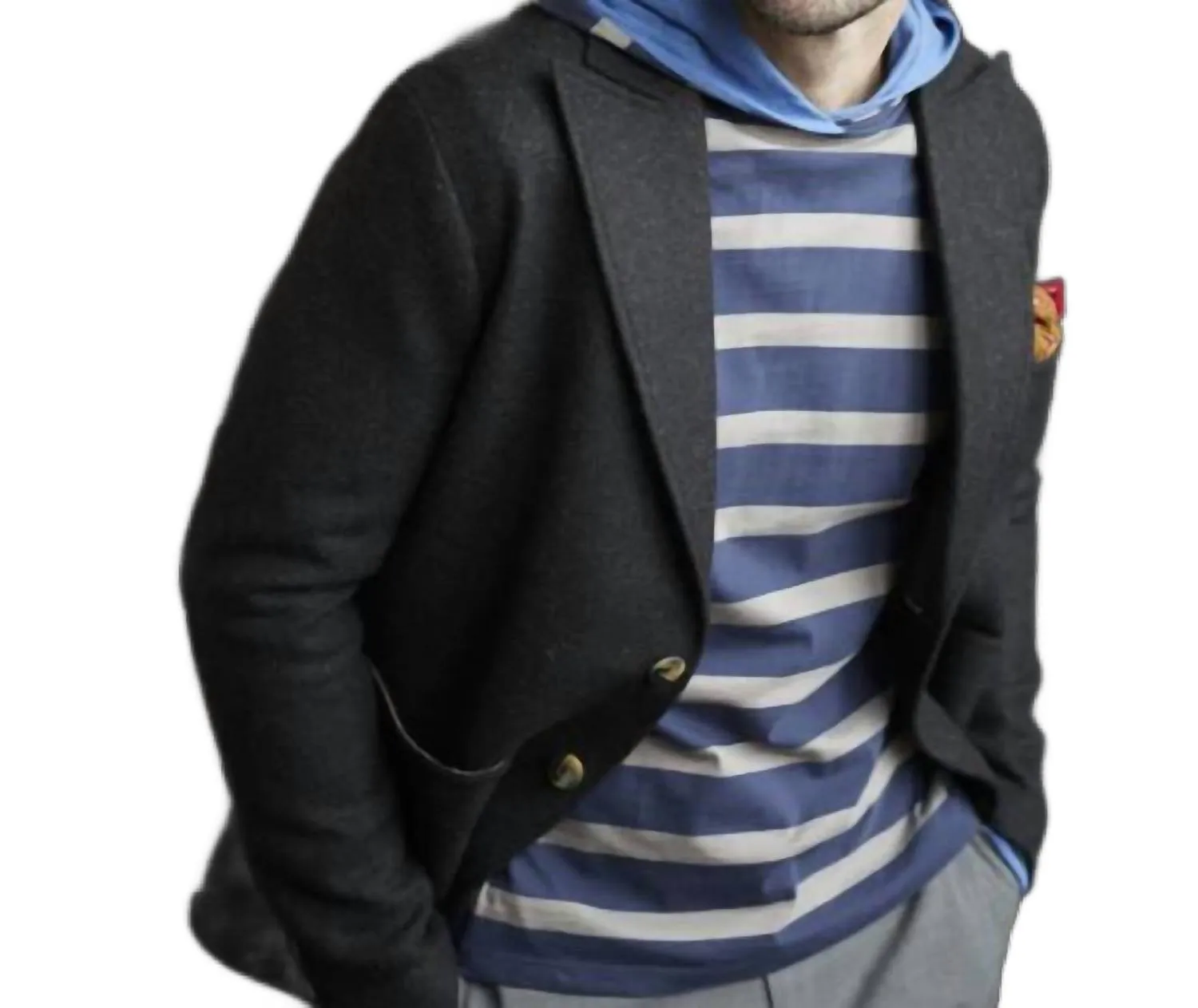 Zuma Beach Reversible Hoodie In Blue/gray